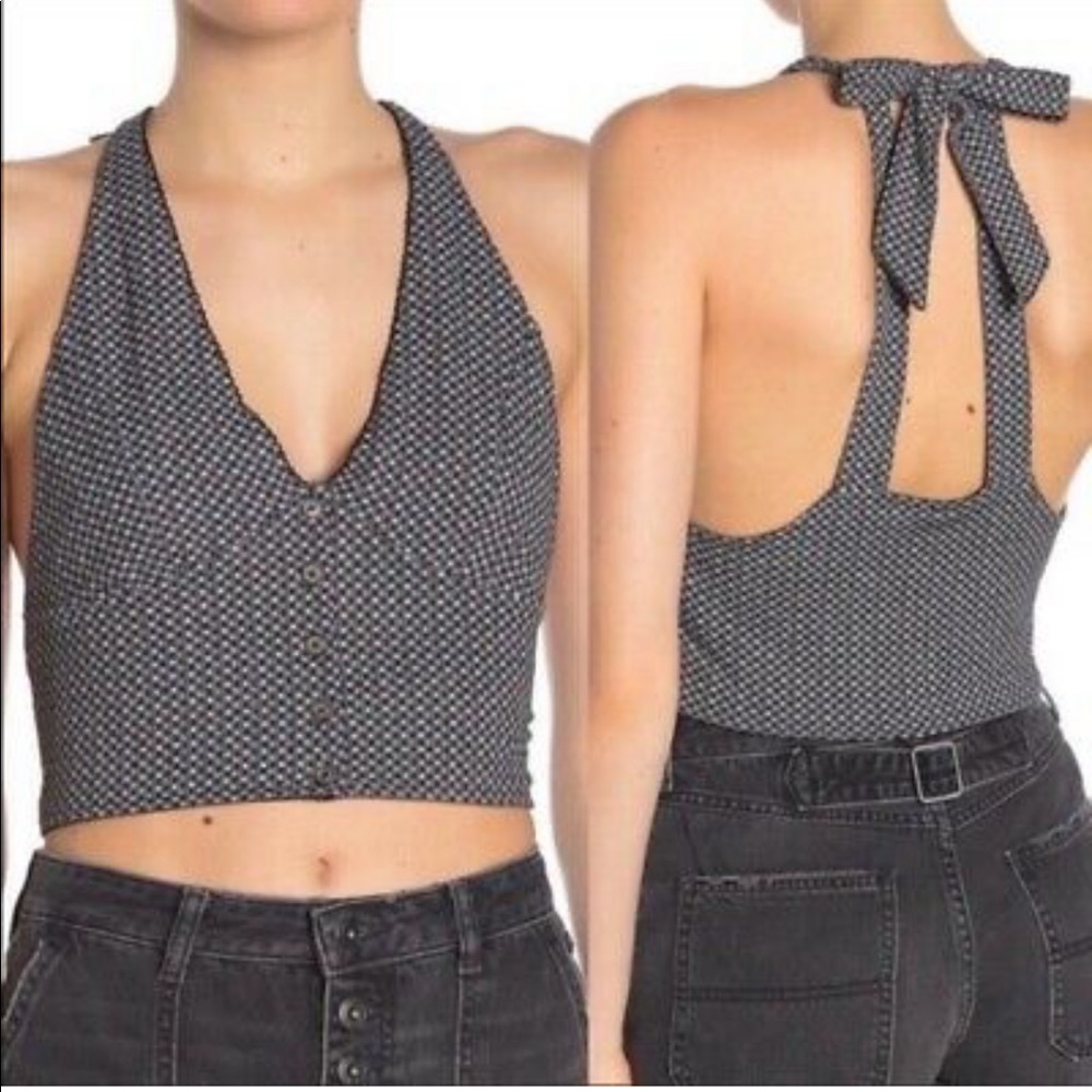 NWT Free People Picnic Halter Top Size XS